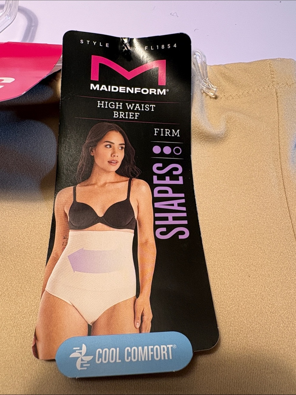 Maidenform High-Waist Shaping Brief in Beige NWT size Large (12-14) hips 42-44 - Picture 2 of 5